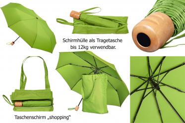 Taschenschirm mit Einkaufstasche